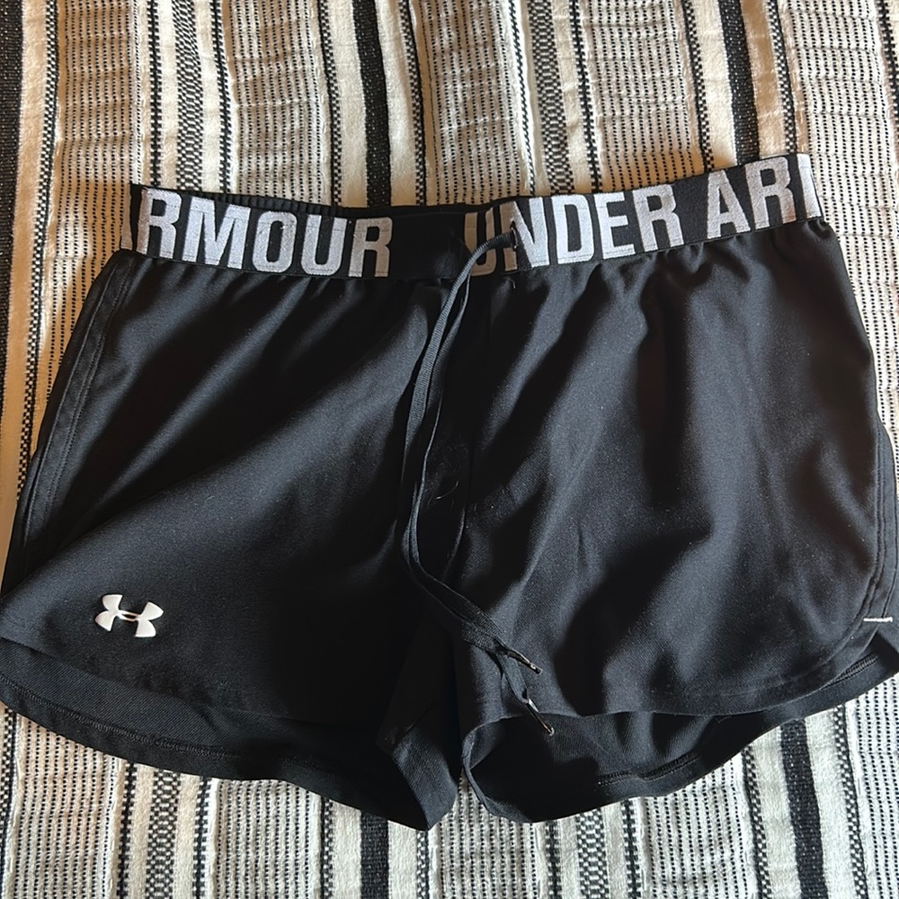 Black under armor shorts in size medium